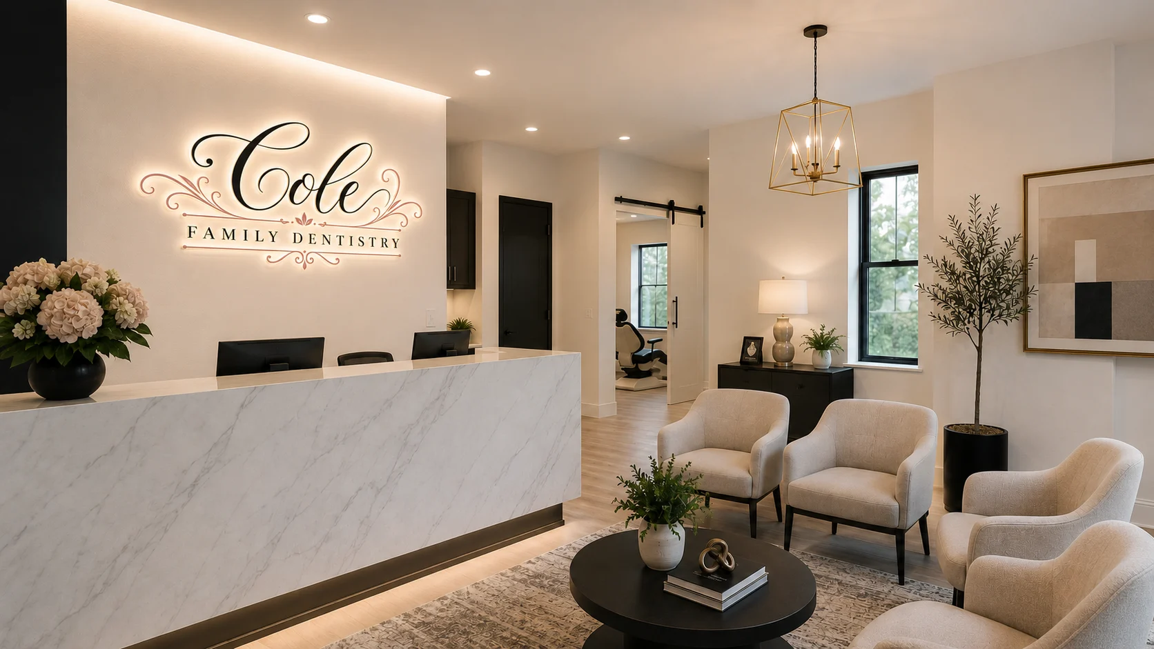 Cole Family Dentistry Florence reception area